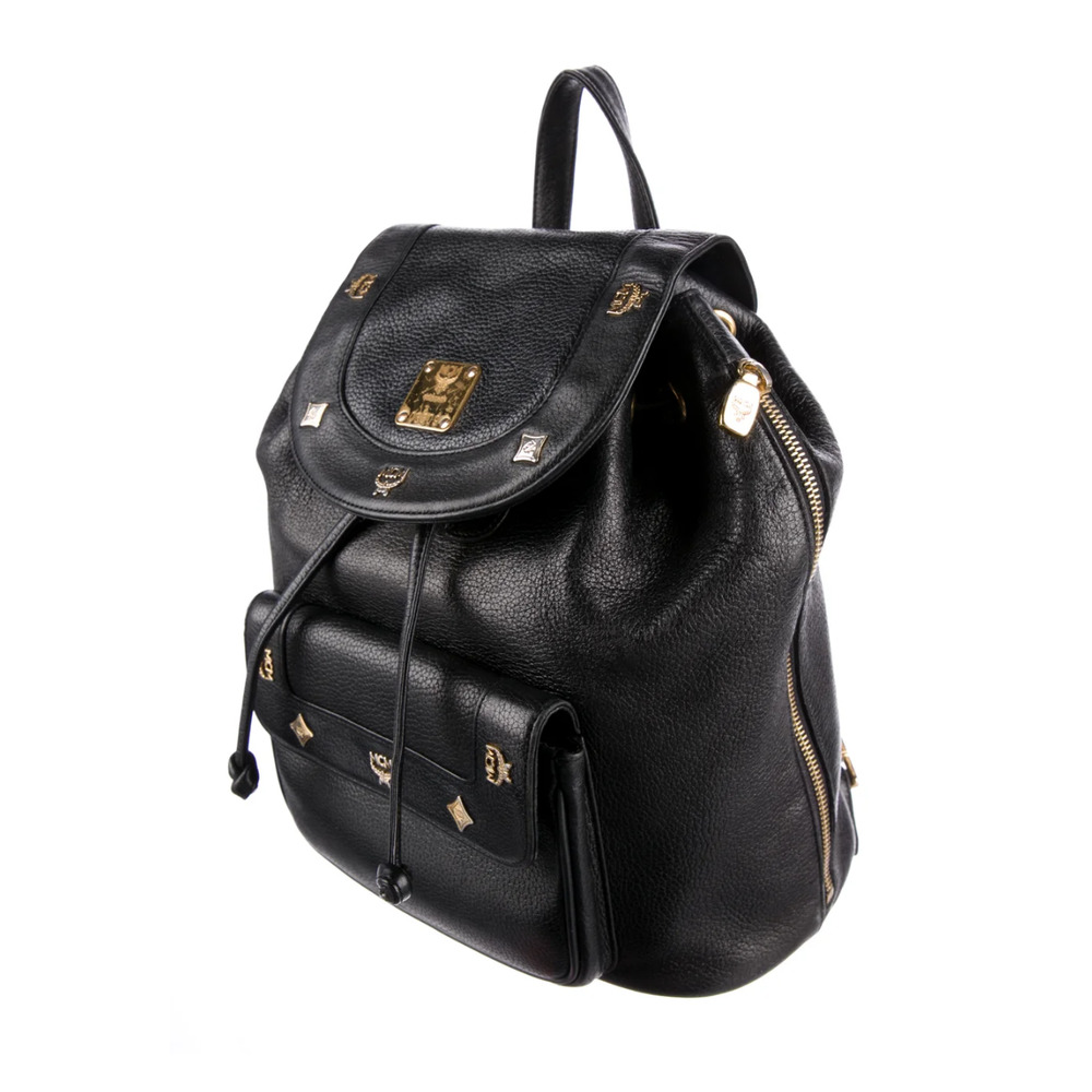 VINTAGE MCM LEATHER BACKPACK - Picture 2 of 5